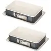 Image de Lot De 2 Moules À Gâteaux Rectangulaires 28/18 Cm En Acier Zenker Smart Pastry
