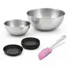 Image de Set De 9 Ustensiles De Pâtisserie 6 Moules À Gâteaux 2 Bols