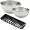 Image de Lot Comprenant 1 Moule À Buche De Noël, 1 Spatule Zenker Et 2 Bols À Mixer En Inox Fackelmann