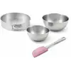 Image de Set De 4 Ustensiles De Pâtisserie Moule À Gâteaux Bol Et Spatule Pâtisserie Zenker Silver