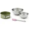 Image de Set De 4 Ustensiles De Pâtisserie Moule À Gâteaux 2 Bols Et Spatule Zenker Green Vision