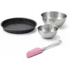 Image de Set Pâtisserie Avec Moule À Quiche Lorraine 30 Cm, 2 Bols À Mixer Et 1 Spatule Zenker
