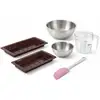 Image de Set Pâtisserie Avec 2 Moules À Chocolat De Dubaï, 2 Bols À Mixer, Verre Mesureur Et Spatule Zenker