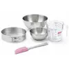 Image de Set De 5 Ustensiles De Pâtisserie Moule À Gâteaux Bol Spatule Pâtisserie Et Verre Doseur Zenker Silver