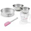 Image de Set De 5 Ustensiles De Pâtisserie Moule À Gâteaux 2 Bols Spatule Pâtisserie Et Verre Doseur Zenker Silver
