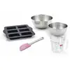 Image de Set Pâtisserie Avec Moule À 6 Financiers Silicone, 2 Bols À Mixer, Verre Mesureur Et Spatule Zenker