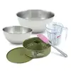 Image de Set De 5 Ustensiles De Pâtisserie Moule À Manqué 2 Bols Spatule Et Verre Doseur Zenker Green Vision