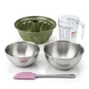 Image de Set De 5 Ustensiles De Pâtisserie Moule À Gâteaux Bols Spatule Et Verre Doseur Zenker Green Vision