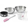 Image de Set Pâtisserie Avec Mini Moule À Manqué 12 Cm, 2 Bols À Mixer, Verre Mesureur Et Spatule Zenker