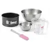 Image de Set Pâtisserie Avec Moule À Panettone 18 Cm À Charnière, 2 Bols À Mixer, Verre Mesureur Et Spatule Zenker