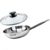 Image de Set De 1 Poêle De 24 Cm En Inox Et Couvercle En Verre Fackelmann Eterna