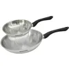 Image de Set 2 poêles 20 et 28 cm en inox Fackelmann Geneva