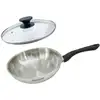 Image de Set Poêle 24 Cm En Inox Et Couvercle Verre Fackelmann Geneva