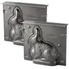 Image de Lot De 2 Moules À Gâteaux 3d En Forme De Lapin De Pâques 600 Ml Zenker Pâques