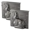 Image de Lot de 2 moules à gâteaux 3D - ZENKER - Forme de lapin de Pâques - 600 ml