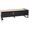Image de Meuble TV - ERARD - Naga - 160 cm - Chargeur 4 USB - Compatible Qi - Noir