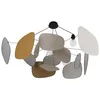 Image de SCREEN 70s-Suspension 4 Lumières Lin L150cm lin Market Set L 150cm / H 75cm / H totale 235cm / Rosace Ø 18cm / H 4cm Beige