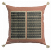 Image de Coussin Brodé Vivaraise Yaël - Bois De Rose - 45 X 45 Cm