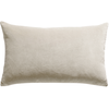 Image de Coussin Elise En Coton 100% - Velours Écru Et Chambray, 40 X 65 Cm