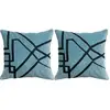 Image de Coussin Déco Coussin Fara Brodé 45x45 Bleu