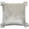 Image de Coussin Décoratif Tender Pompons Vivaraise - 45x45 Cm, Polyester Blanc Perlé