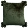 Image de Coussin Tender pompons fougère 45 x 45 cm Vivaraise