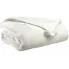 Image de Plaid Décoratif Tender Pompons En Polyester Blanc (130 X 170 Cm)