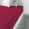 Image de Drap housse - Les Ateliers du Linge - Cerise - 140 x 190 x 35 cm - 100% Coton - Uni