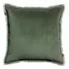 Image de Coussin Uni Vivaraise Fara - Velours De Coton 100% - 45x45 Cm - Couleur Thym