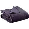 Image de Plaid Uni Vivaraise - Coton Et Polyester, Couleur Raisin, 135 X 200 Cm