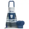 Image de Lot composé tablier de cuisine et toque petit ange indigo 52 x 63 7653150102