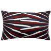 Image de Coussin Brodé Vivaraise Sasha - Coton Rubis (40 X 65 Cm)