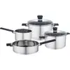 Image de Batterie De Cuisine - Tous Feux Dont Induction - Acier Inoxydable - 6 Pieces - Inox - Gris