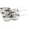 Image de Batterie De Cuisine - Tous Feux Dont Induction - Acier Inoxydable - 5 Pieces 12 A 20 Cm - Inox - Gris