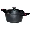 Image de Faitout + Couvercle + Anses Granit Pro D 24 Cm Noir