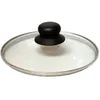 Image de BAUMALU - Couvercle verre - 20 cm - bouton bakélite - trou vapeur