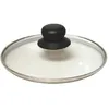 Image de Couvercle en verre - BAUMALU - 24 cm - bouton bakélite - trou vapeur