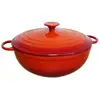 Image de Baumalu Cocotte Fonte Ronde Basse - 26 Cm - Rouge Dégradé Tradition