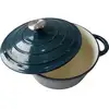 Image de Cocotte 24 Cm - Forme Ronde - Bleu Vert