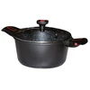 Image de Faitout Granit Pro 26 Cm Baumalu Noir Avec Couvercle Verre
