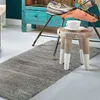 Image de Tapis en cuir tressé gris taupe 60x120