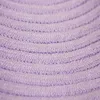Image de Tapis en coton réversible effet cordage violet diam.120