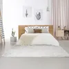 Image de Tapis de Salon ou Chambre Shaggy - Neo Yoga- Tapis Lavable à Base Fine en Microfibre Poils Longs Extra Doux Blanc 120 x 170 cm
