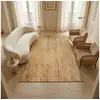 Image de Tapis en jute tressé main motif lignes naturel 120x170 - style bohème