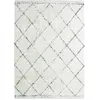 Image de Tapis berbère en coton motifs losanges écru naturel 120x170
