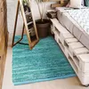 Image de Tapis en cuir tressé bleu clair 120x170