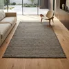 Image de Tapis en laine jute et coton tresse gris 120x170 - style bohème
