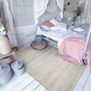 Image de Tapis tissé et tressé en jute et coton naturel 120x170 - style bohème
