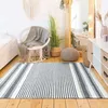 Image de Tapis - THE DECO FACTORY - TERRA COTTON LIGNES - 120x170 cm - Coton - Rectangulaire gris-blanc