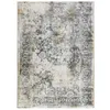 Image de Tapis graphique effet usé gris or 120x170